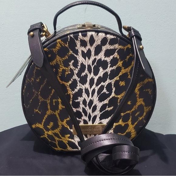 London Fog x Jeremy Scott Leopard Leather Crossbody Bag * limited edition* - Picture 5 of 10